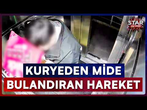 Kuryenin Asansörde Yaptığı Rezillik Kamerada | Star Ana Haber